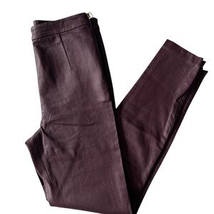 Maison Rabih Kayrouz Ikram Lambskin Leather Wine Pants | 40